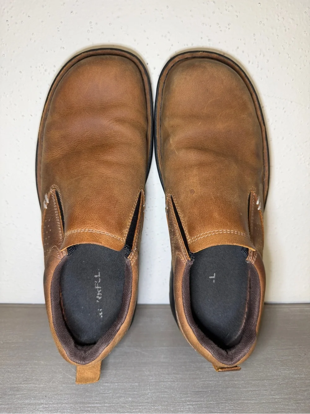 Merrell J000867 Brown Leather Slip On Mens Shoes Size 8 US Comfortable Loafers